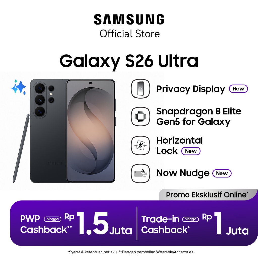 Samsung Galaxy S26 Ultra 12/512GB - Black | Hp AI | Privacy Display
