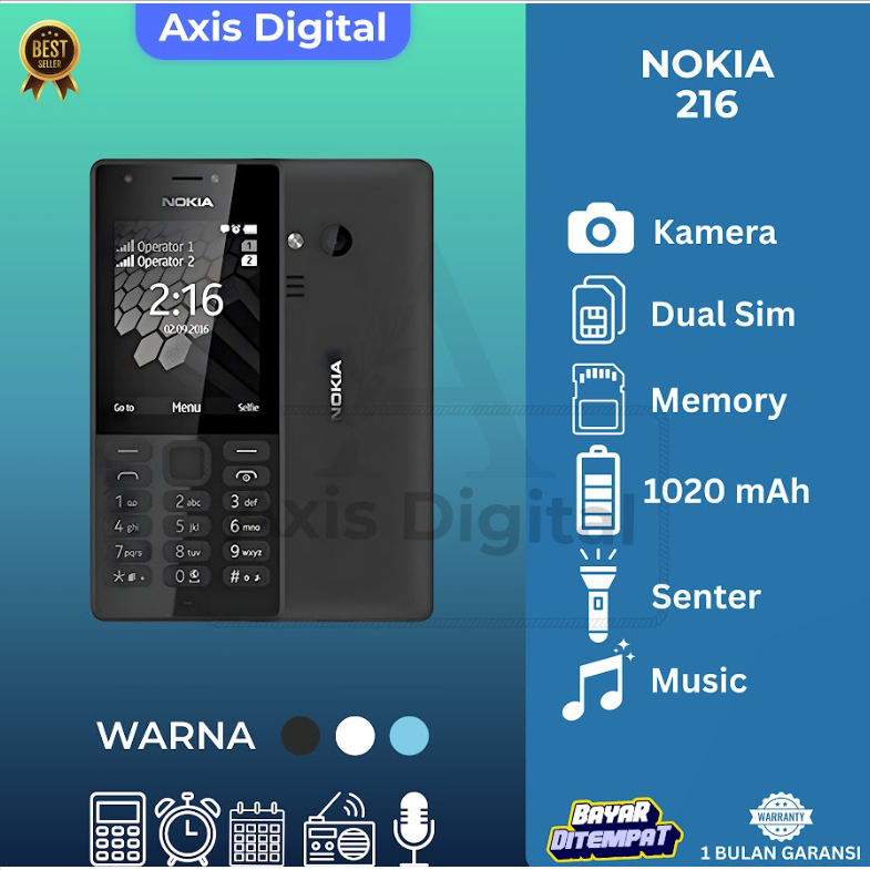 Hp NOKIA 216 Cod Dual Sim Termurah