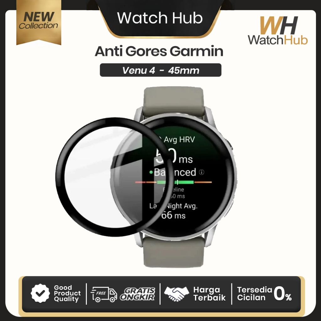 Anti Gores PMMA Film Garmin VENU 4 Pelindung Layar Screen Protector Cover Venu 4 45mm