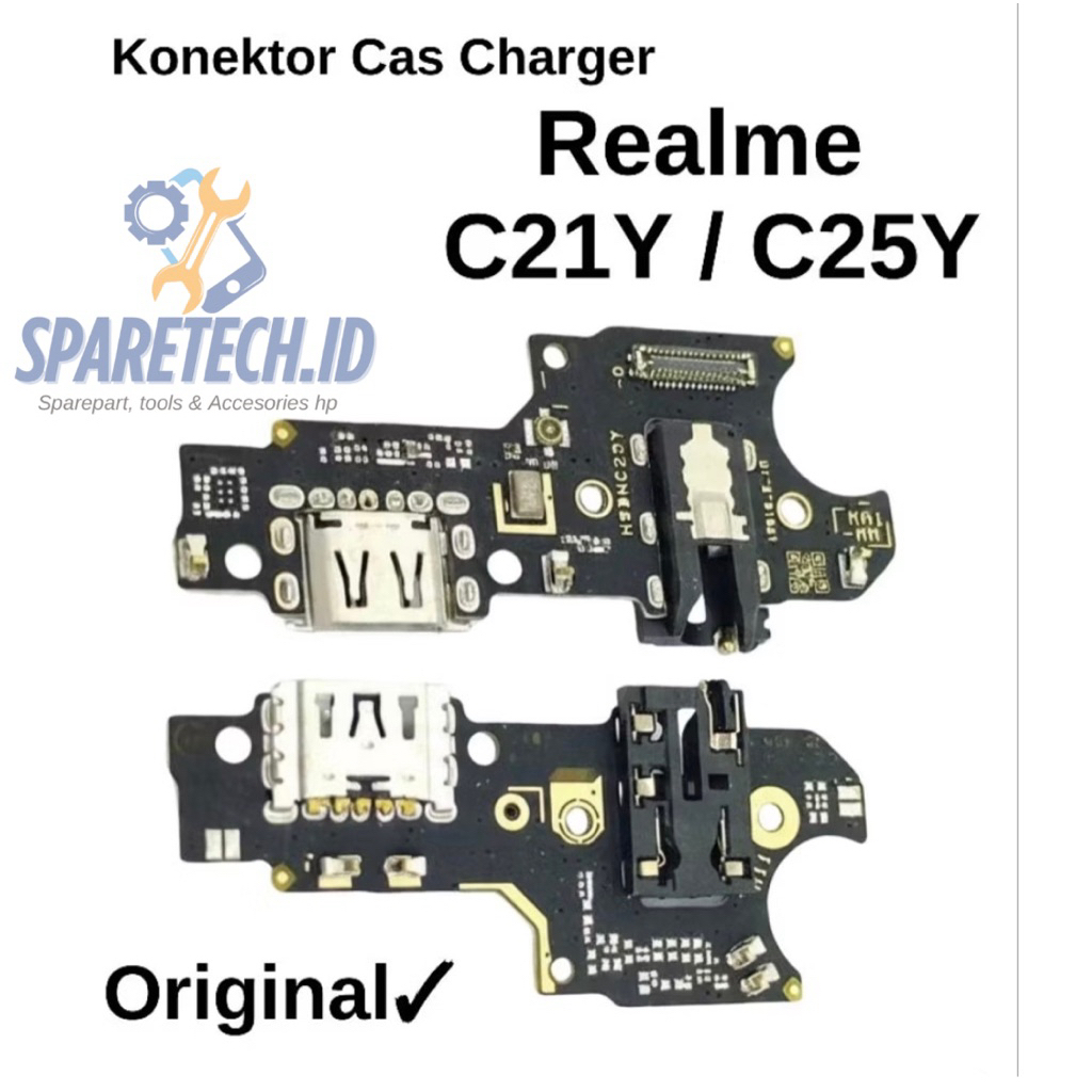 Konektor Cas Papan Charger Realme C21Y / C25Y Original -Papan Cas Realme C21Y/ C25Y