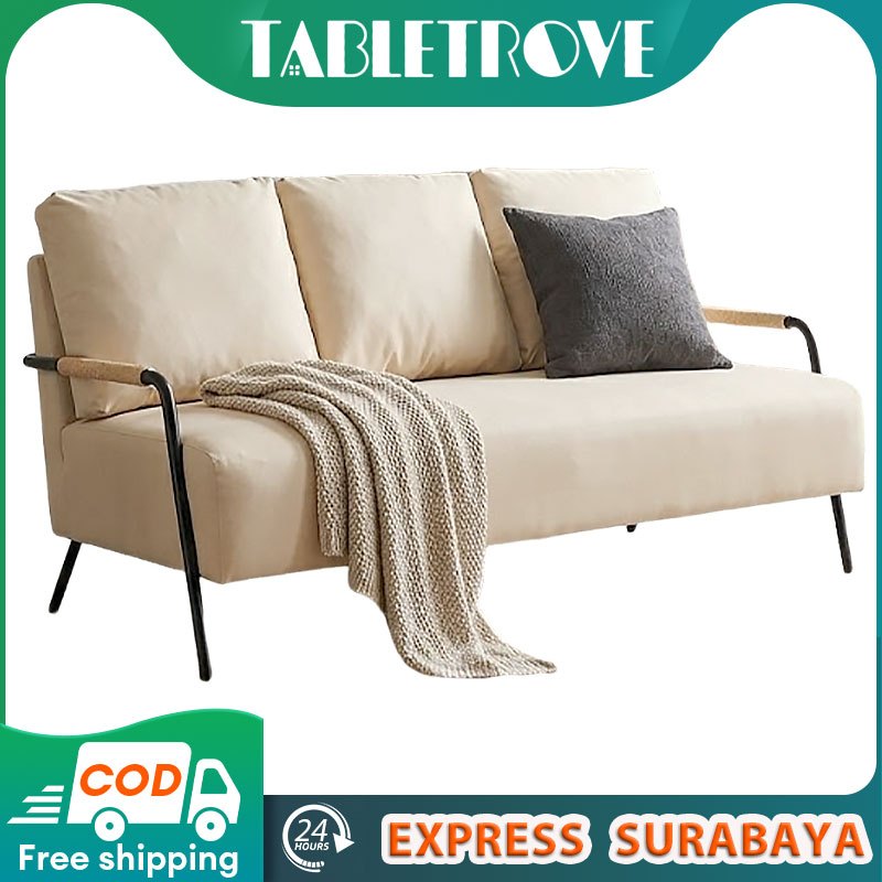 [Surabaya Express] Sofa Ruang Tamu Sofa 1/2/3 Seater Sofa Lembut Anti Air Mudah Dibersihkan Bantal