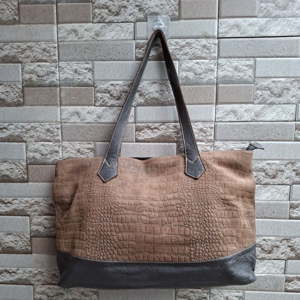 Tote Bag Kulit Gajah, Kulit Hewan Asli, Tas PL