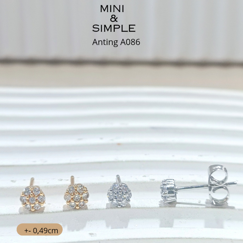 Anting Mini Tusuk Stud Wanita Korean Design Cantik Kecil Simple dan Berkelas/Anting A086/Model Bunga