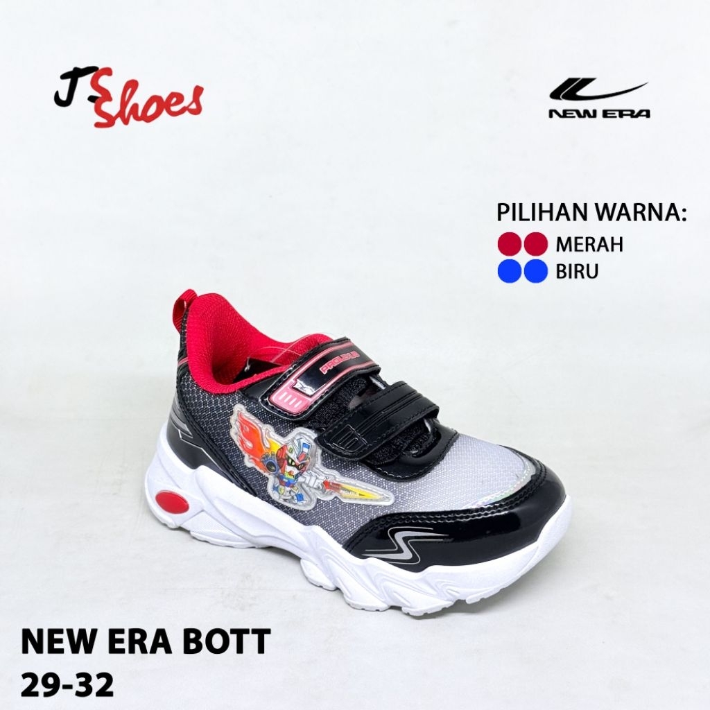 NEW ERA BOTT - SEPATU SNEAKERS SEPATU SEKOLAH ANAK COWOK MERK NEW ERA ORIGINAL