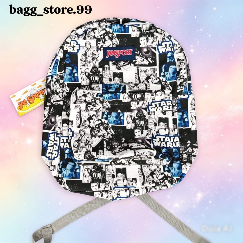 tas js PREMIUM motif star wars robot tas sekoalah / ransel pria wanita bagpack