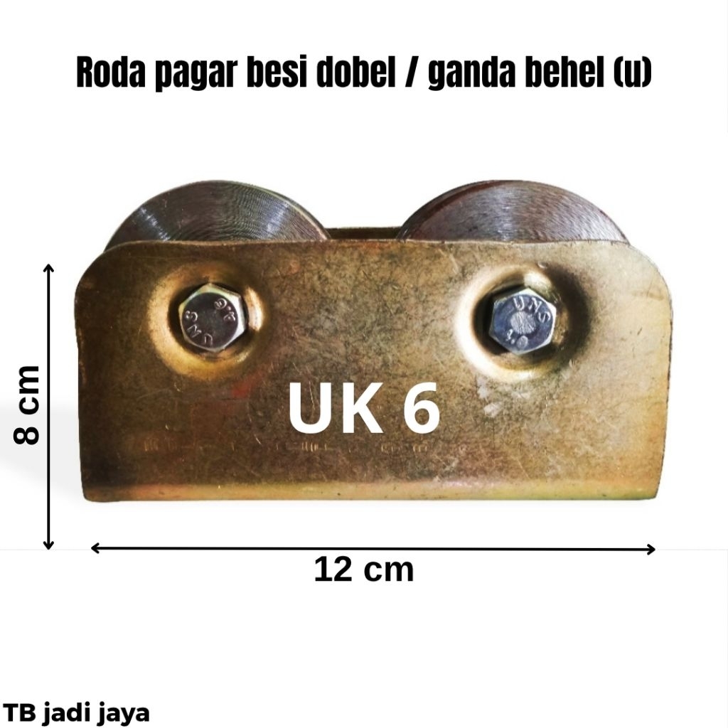 roda pagar besi dobel / ganda behel / u