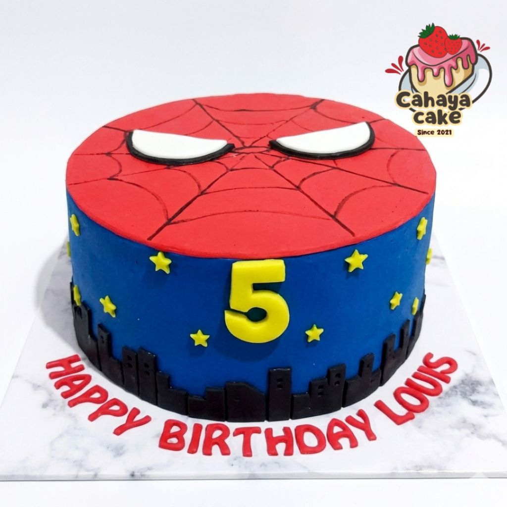Spiderman Cake / Kue Ulang Tahun Spiderman / Kue Ultah Custom Spiderman