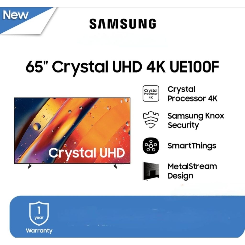 SAMSUNG 65UE100F TV 65 INCH SMART TV CRISTAL UHD 4K / NETFLIX / YOUTUBE / DIGITAL TV