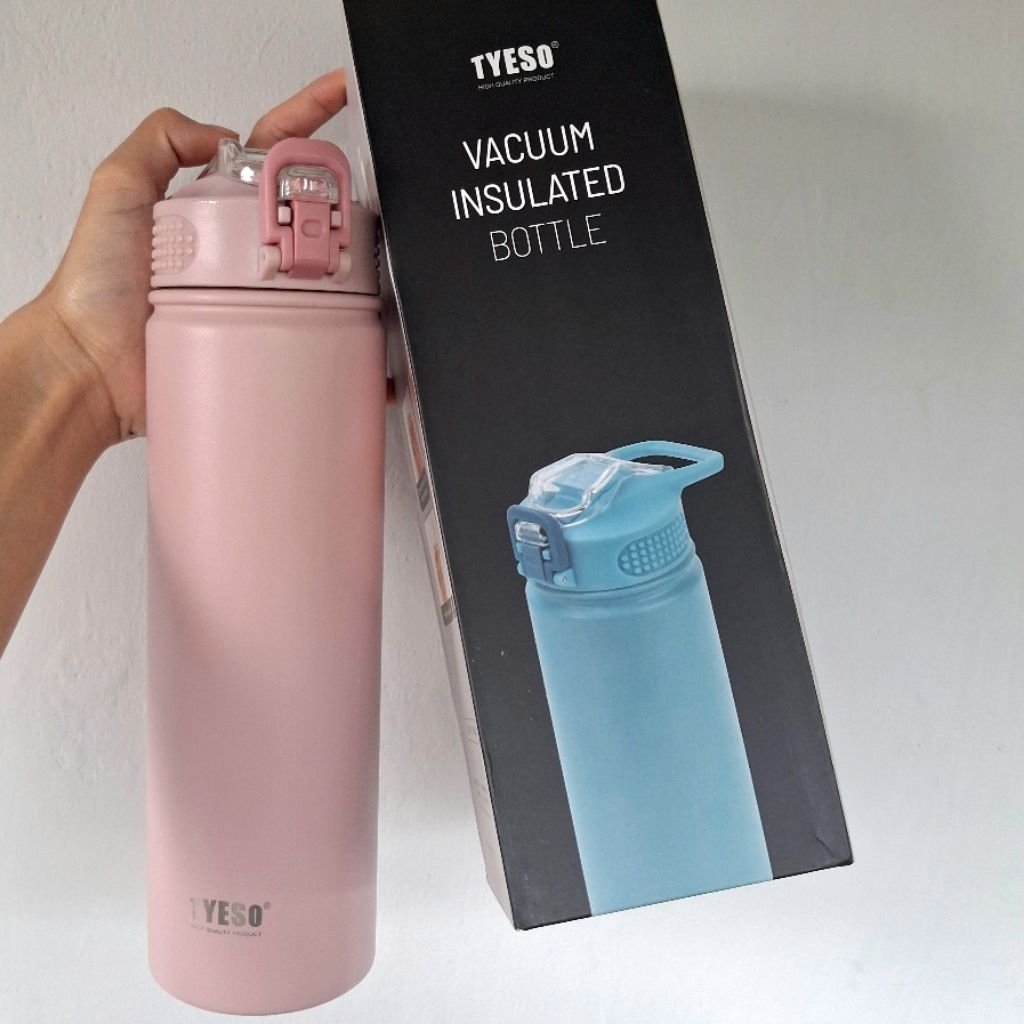 PRELOVED Tyeso tumbler stainless pink 750ml botol minum tahan dingin