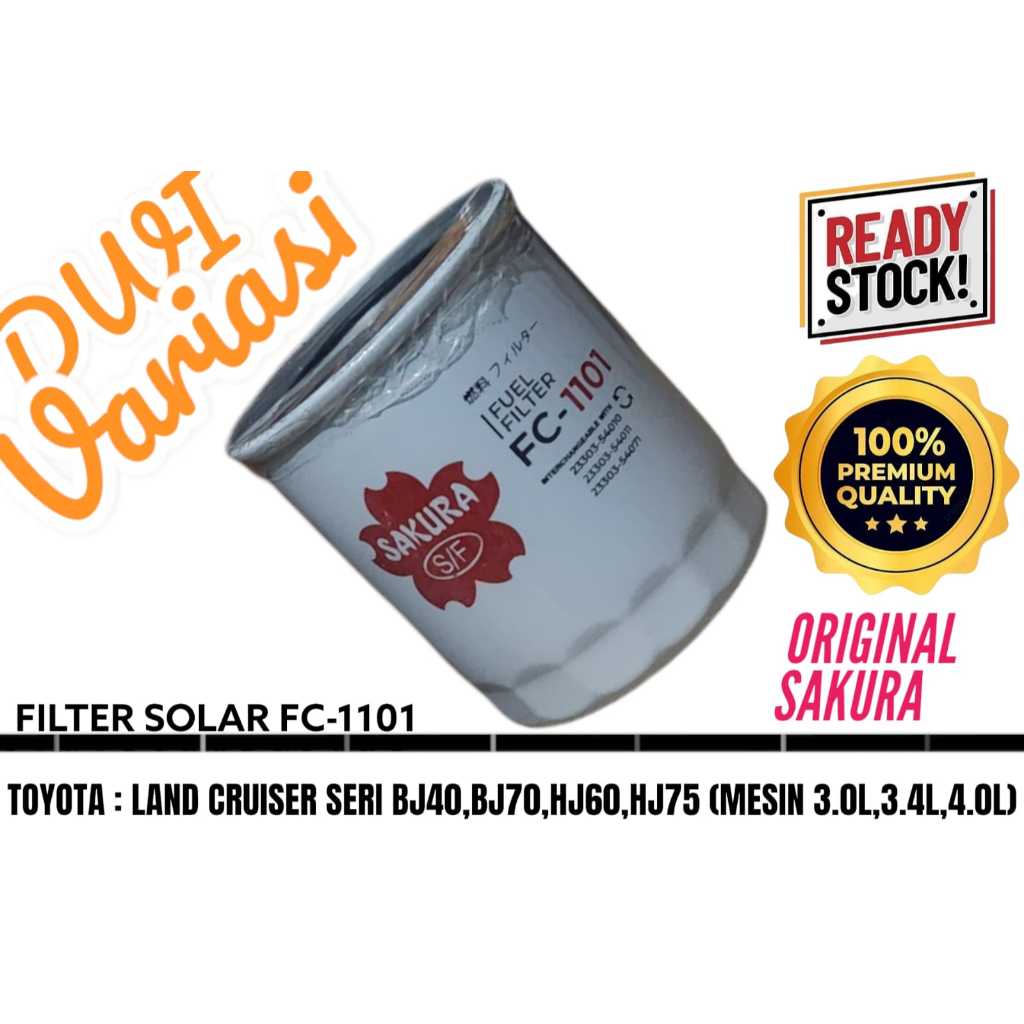 FILTER SOLAR LAND CRUISER SERI BJ40,BJ70,HJ60,HJ75 SAKURA FC-1101