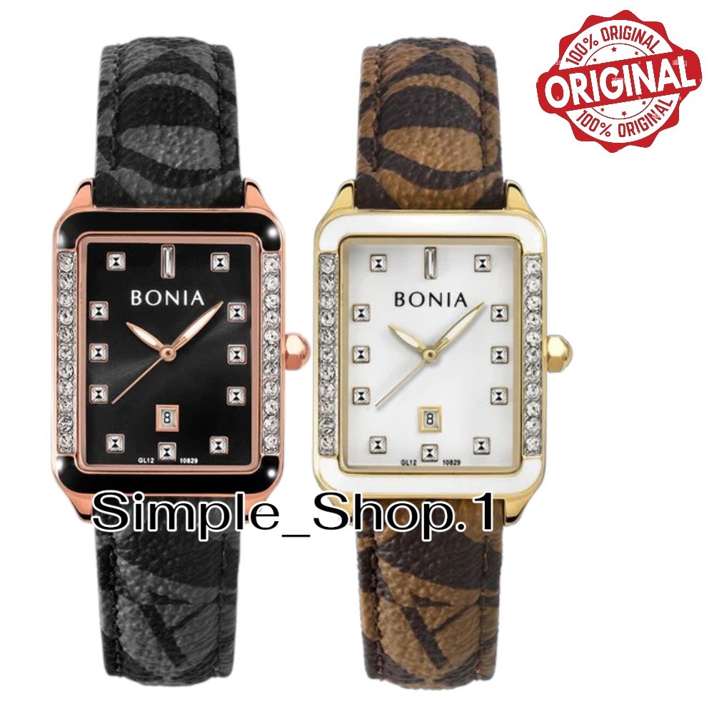 Original 100% Jam Tangan Wanita Bonia Elegance B10829 BNB10829 Kulit Garansi Resmi 2 Tahun