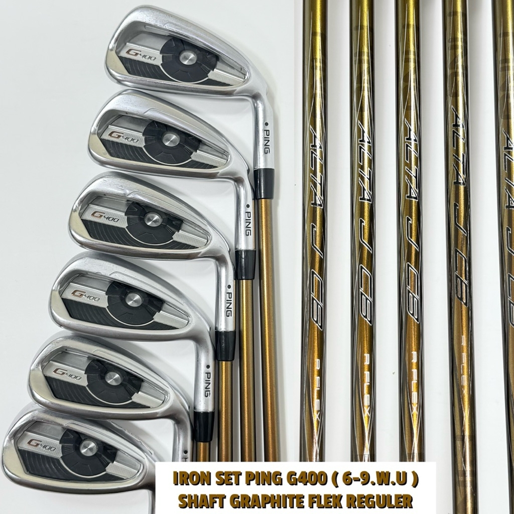 Iron Set Golf Man Ping G400 Shaft Graphite Flek Reguler Bekas Original - Stick Golf Iron Set