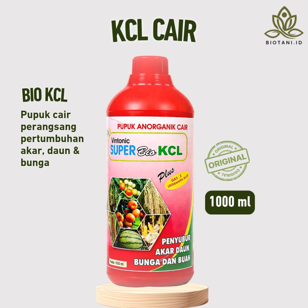Pupuk KCL Cair Bio KCL 1 Liter - Pupuk Kalium Cair untuk Pertumbuhan Daun, Bunga, dan Buah