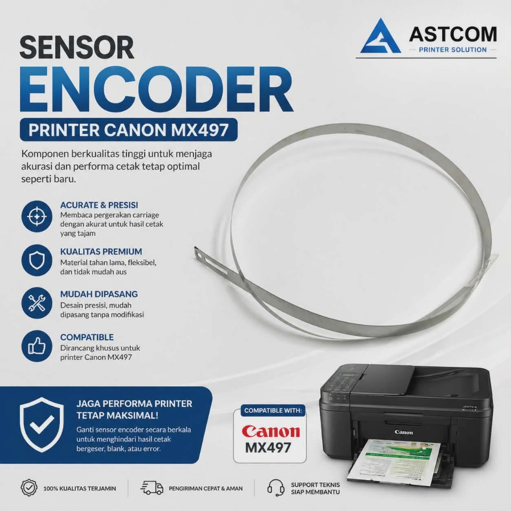 Sensor Encoder Panjang Canon MX497 Original – Flexible Strip Encoder MX497 Akurat Presisi Printer Ca