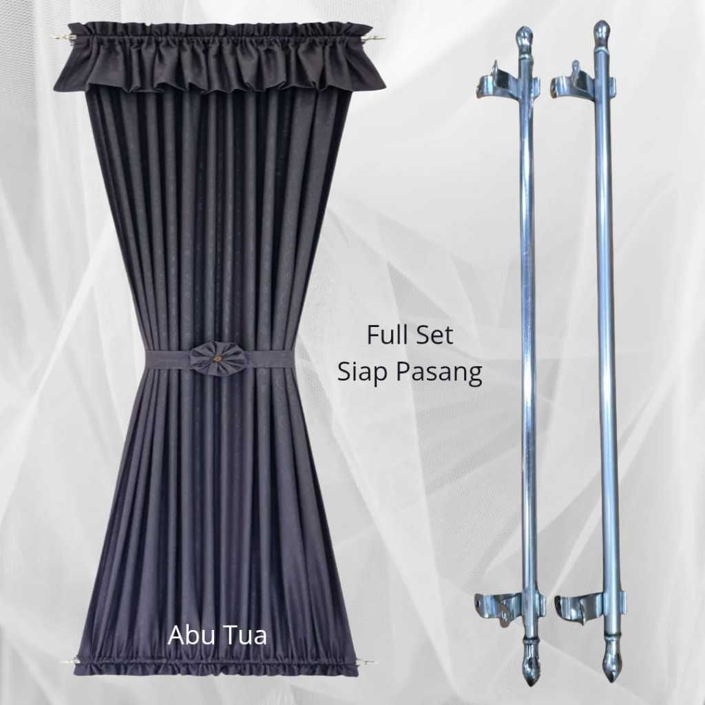 GORDEN KUPU KUPU PONI FULL SET SEPIRAL TEBAL MEWAH ELEGAN JENDELA MINIMALIS