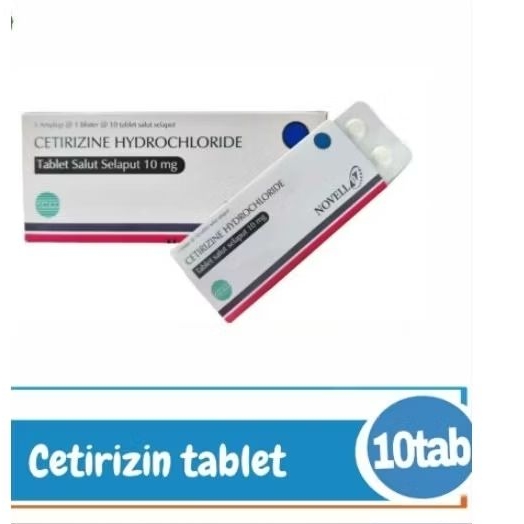 Cetirizine Hydrocloride NOVEL 10TAB Per Strip Original Untuk gatal alergi