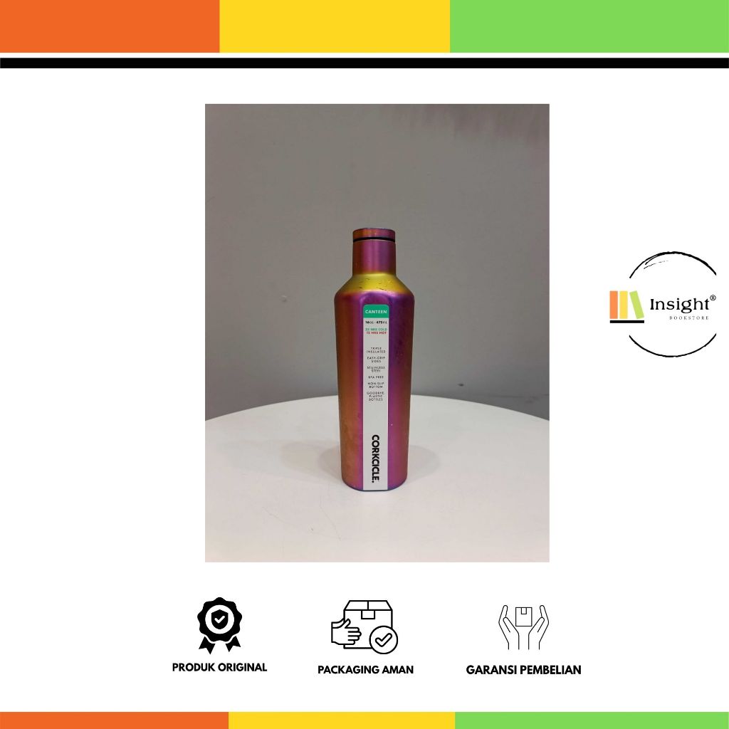 Tumbler Corkcicle original 16/99 | Corkcicle Canteen dengan lapisan iridescent (berkilau) | Corkcicl