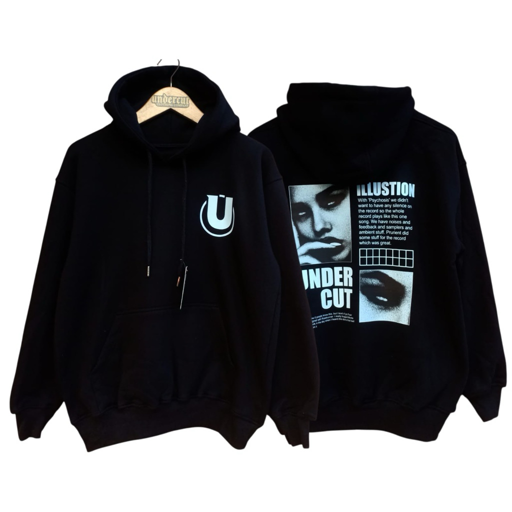 UNDERCUT Sweater Hoodie Pria Wanita Distro Gambar Belakang