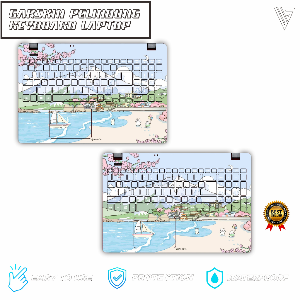 Skin Keyboard Protector Garskin Stiker Laptop FullBody Untuk Semua Tipe Laptop