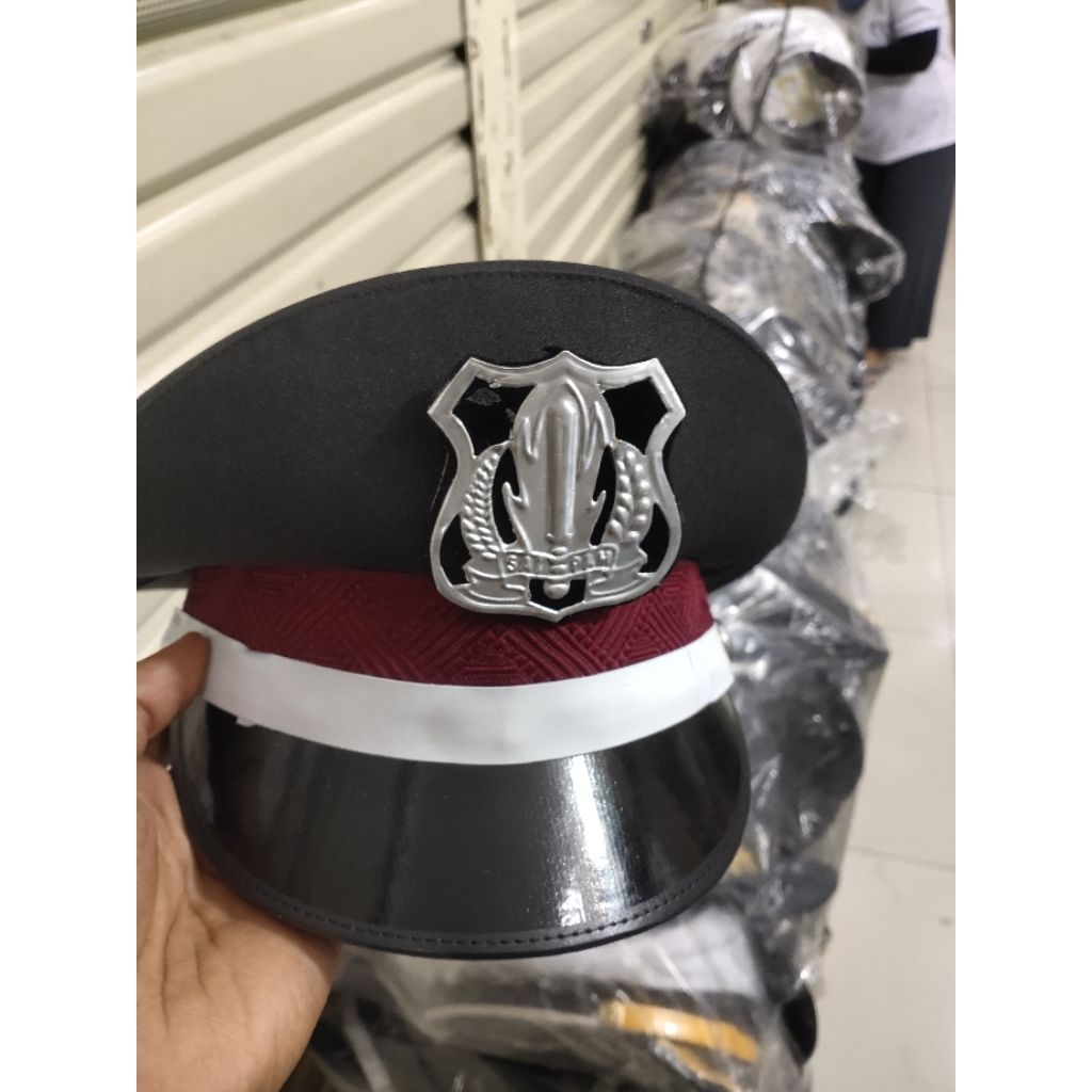 topi pet satpam terbaru/topi pdh satpam