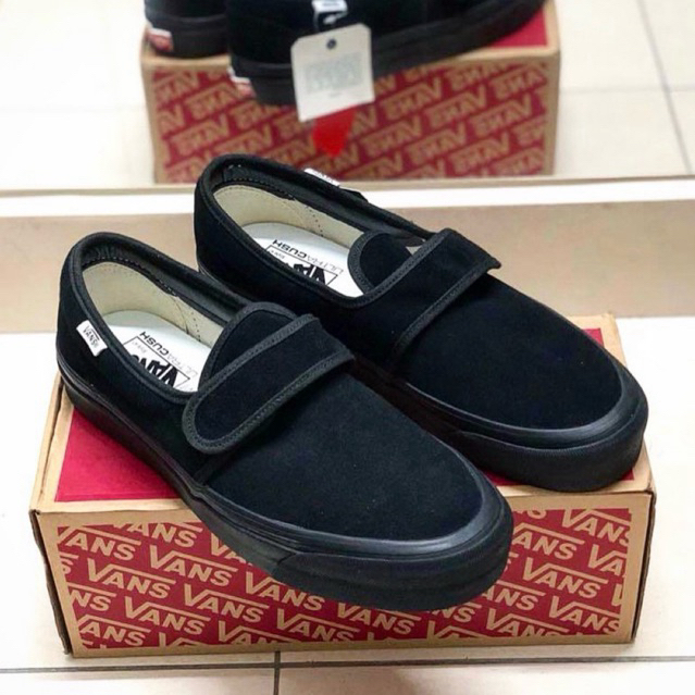 Vans Slip On Style 47 DX Anaheim Factory - Black Black Suede