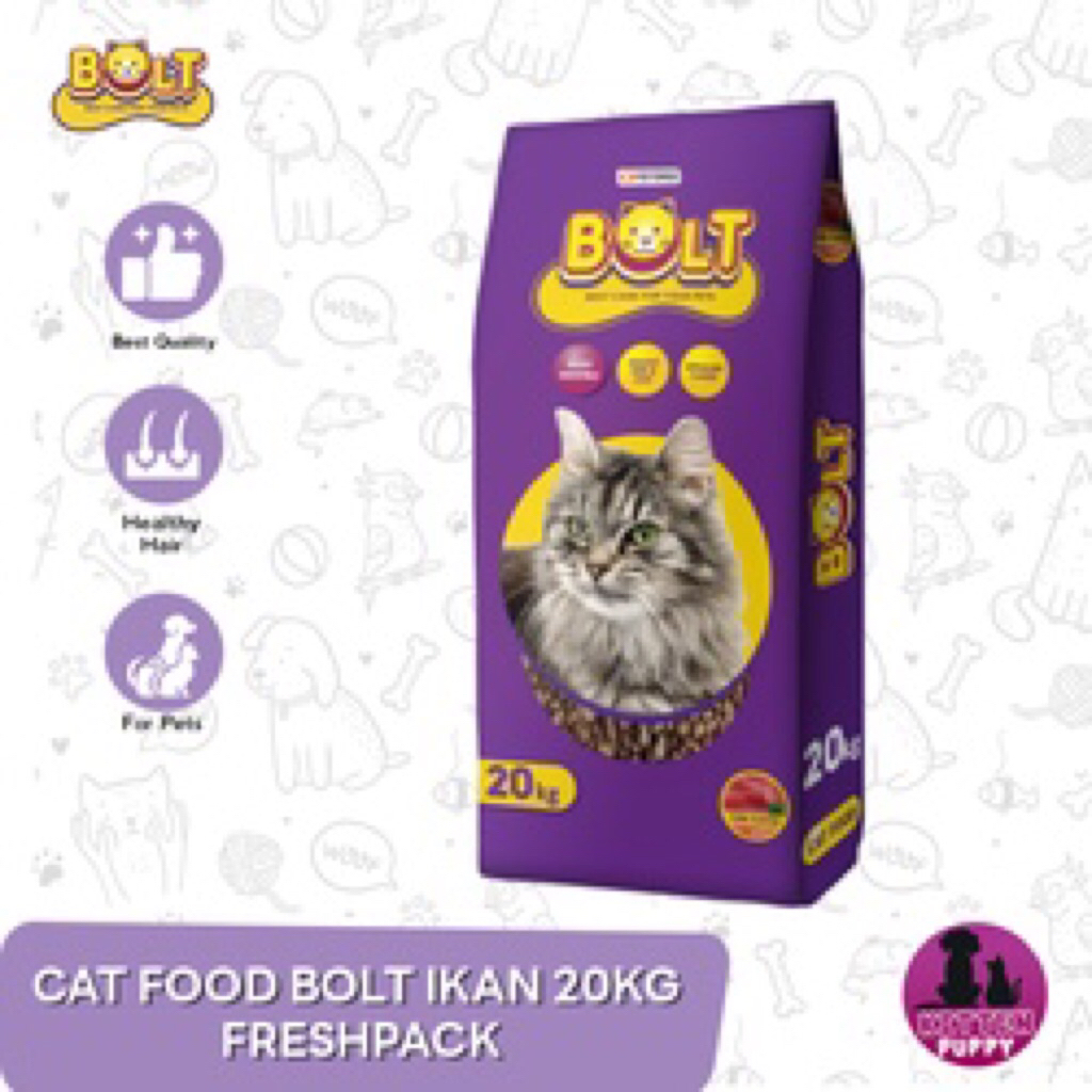 Bolt Makanan Kucing Pakan Repack Curah
