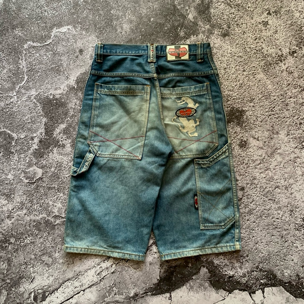 Wu Tang Clan Carpenter Jorts | Wu Wear | Wutang Clan Celana Pendek Hip Hop Pria