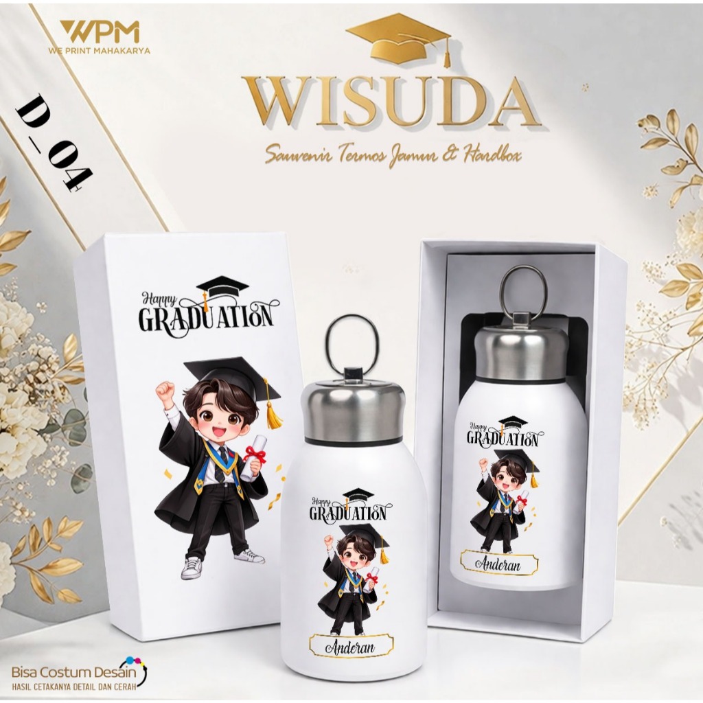 SOUVENIR WISUDA / SOUVENIR PERPISAHAN / MINI CUSTOM/ TERMOS MINI CUSTOM / SOUVENIR NATAL CUSTOM / HA