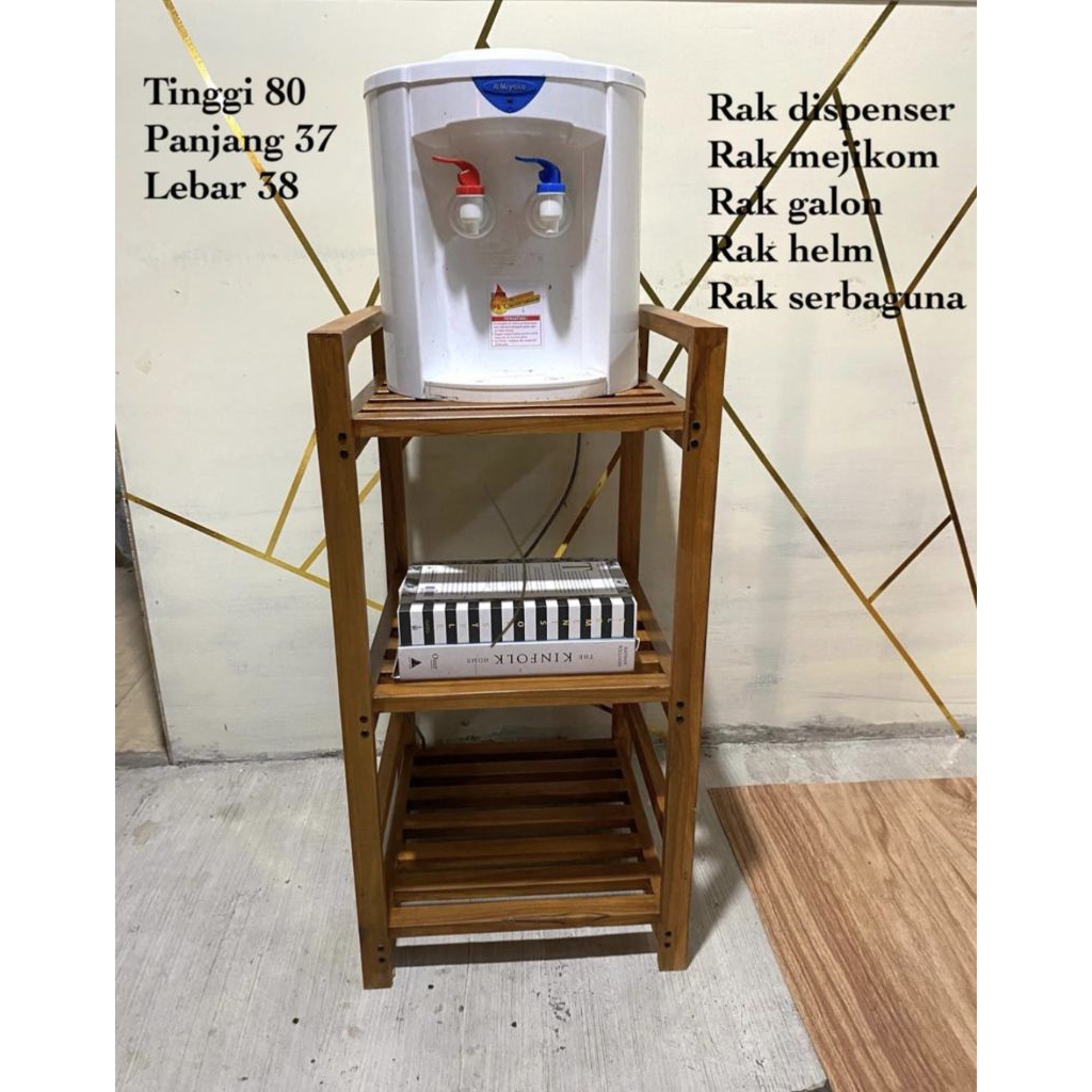 Rak susun Rak Dispenser Rak Mejikom Rak galon Rak helm rak susun Serbaguna