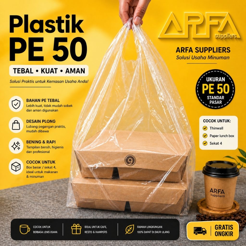 Plastik Kresek / Kantong Plastik PE 50 isi 500gr