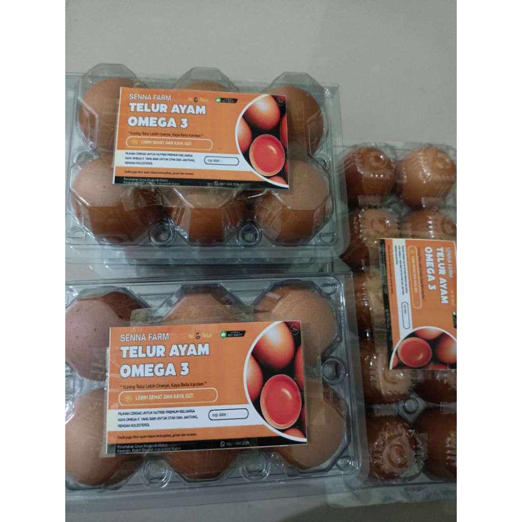 Telur Ayam Omega isi 10 kemasan mika