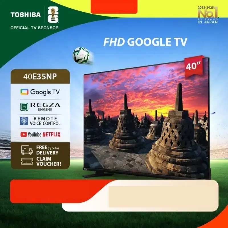 [INSTANT KURIR] [FHD Google TV] Toshiba 40 inch Google Smart TV Digital TV FHD | Google TV | 40E35NP
