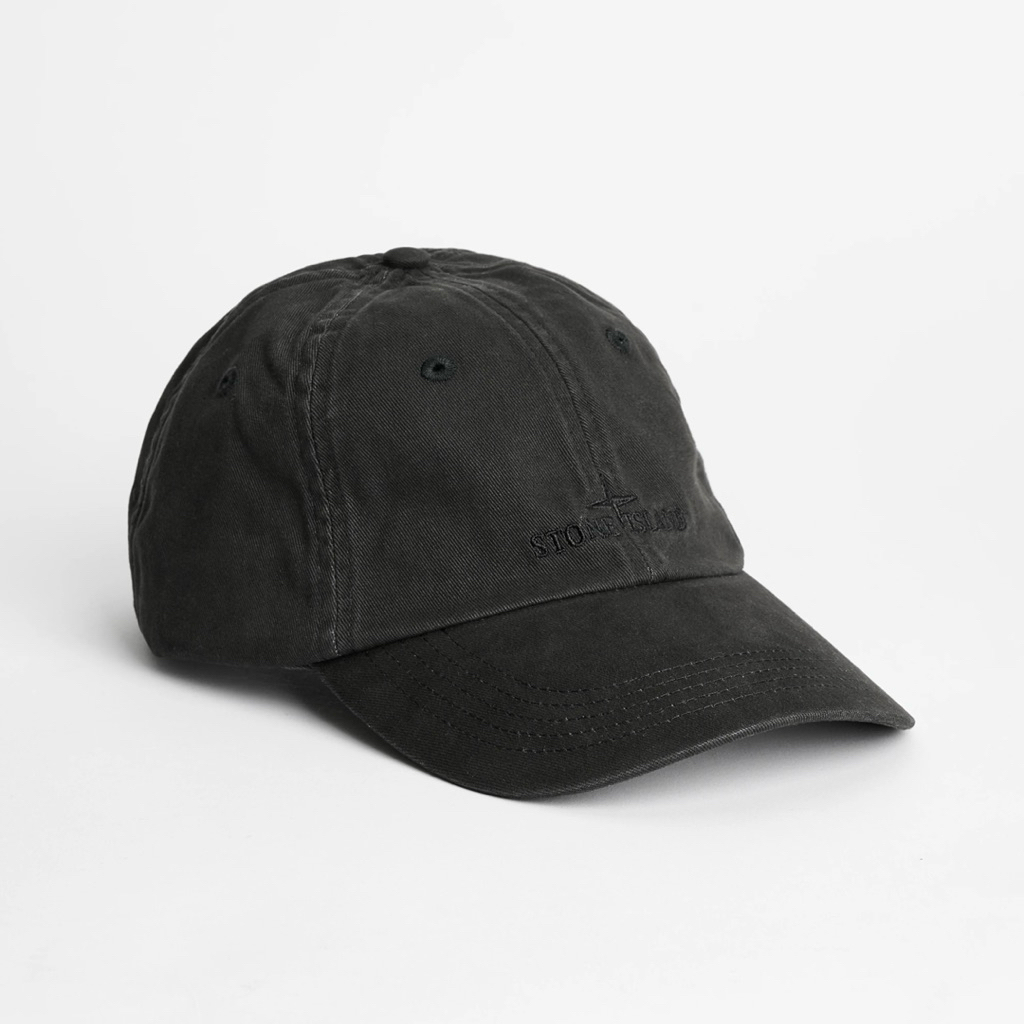 Cap Stone Island Brushed Black Original