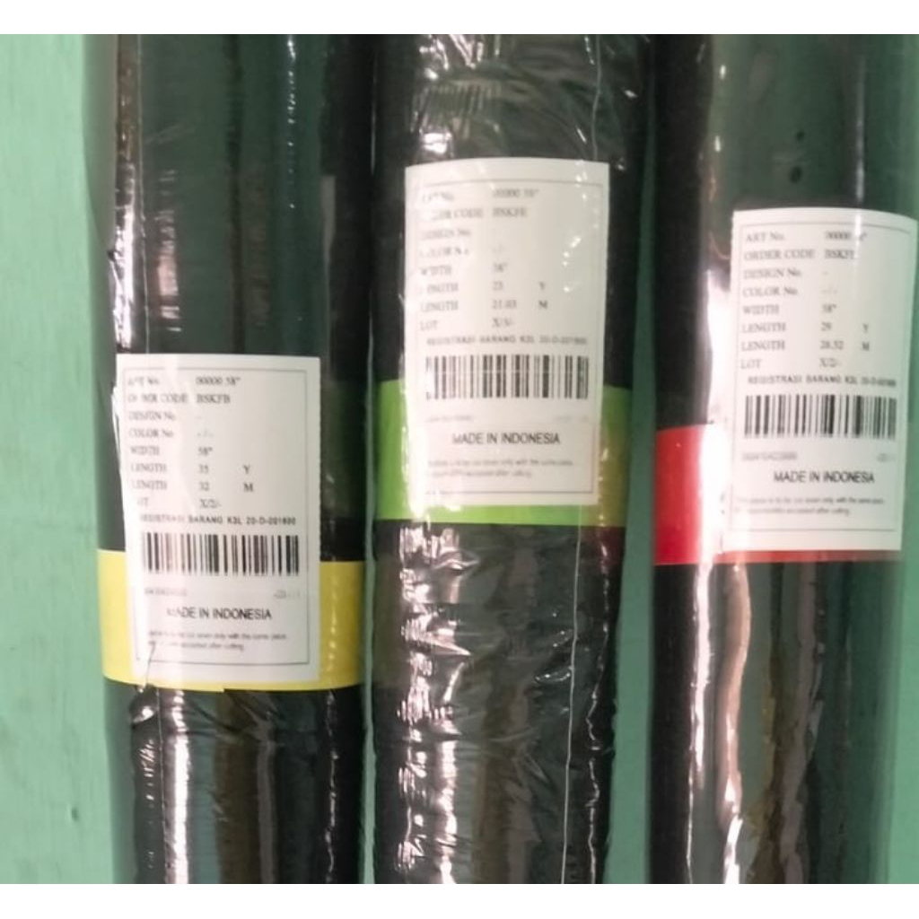 (1 roll) kain shipon jetblack silky exfort premium, untuk, nikob/cadar, lembut, & halus , hitam peka