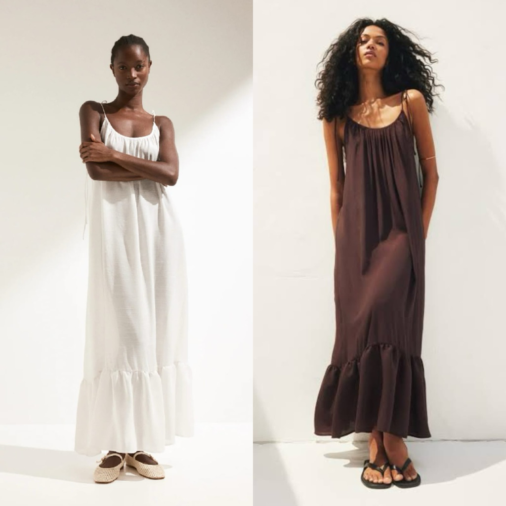HM Shoulder Tie Beach Dress