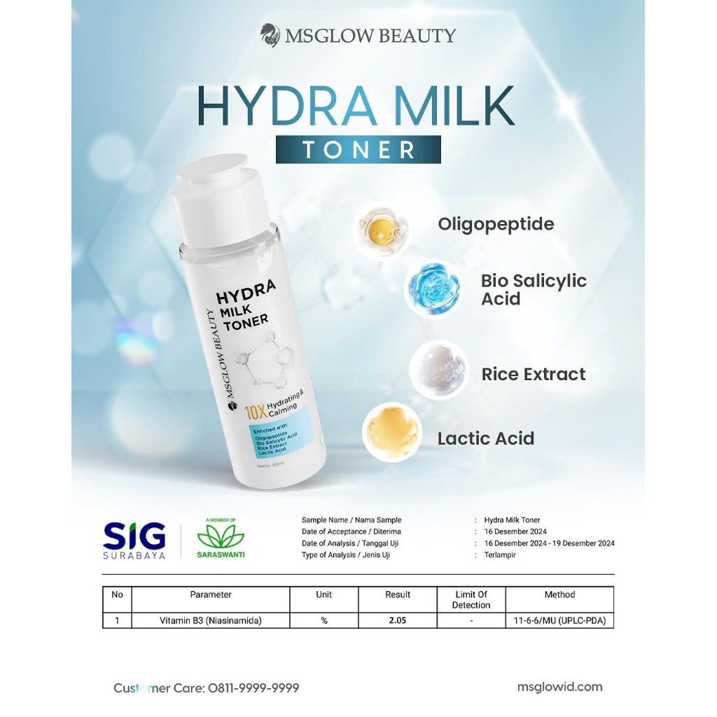 [exp : 12/2026] Hydra Milk Toner MSGLOW
