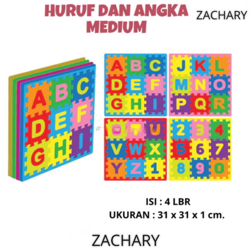 KARPET PUZZLE ALAS MAIN ANAK HURUF DAN ANGKA SMALL/ EVA EDUMATS PUZZLE SMALL