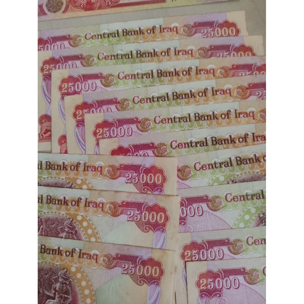 Koleksi Dinar Iraq Pecahan 25000 Dinar  Asli
