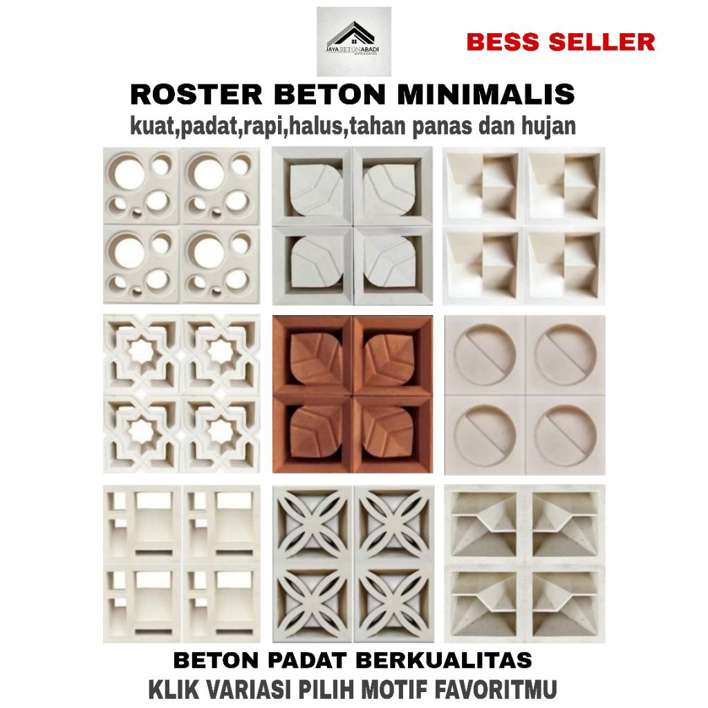 JAYA BETON ABADI- ROSTER BETON MINIMALIS,LOSTER BETON 20×20cm, LOSTER BETON MINIMALIS, LOSTER BETON 