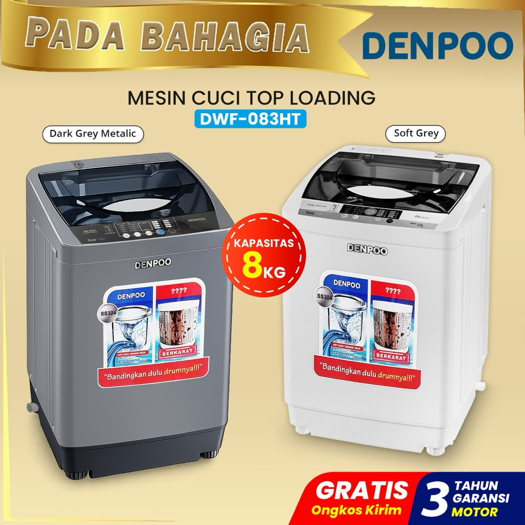 MESIN CUCI 1 TABUNG 8 KG DENPOO DWF 083