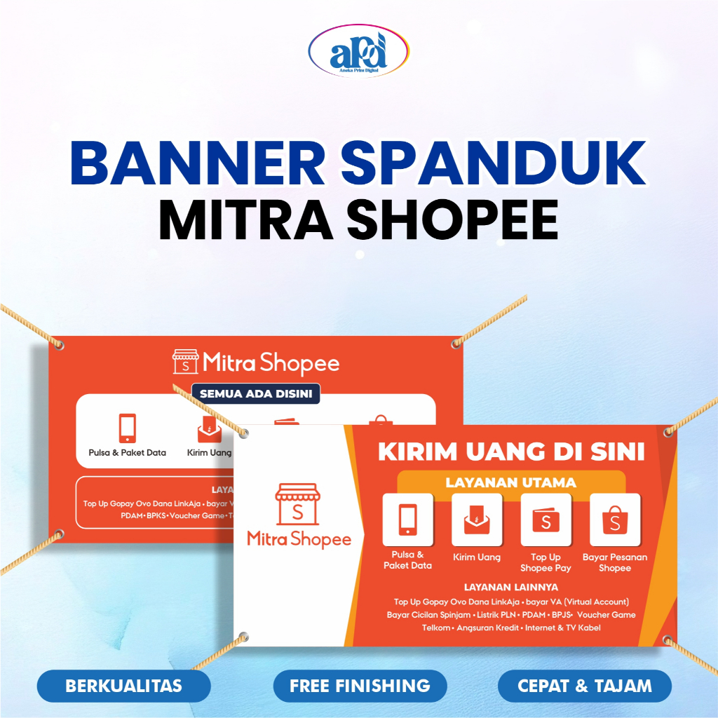 Banner Mitra Shopee / Banner Custom Flexy 280 Gsm