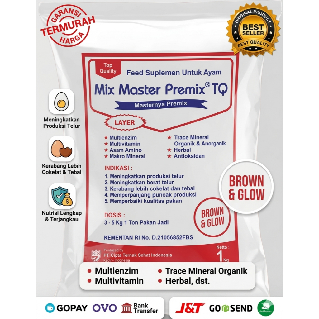 Mix Master Premix Layer TQ Masternya Premix Ayam Petelur
