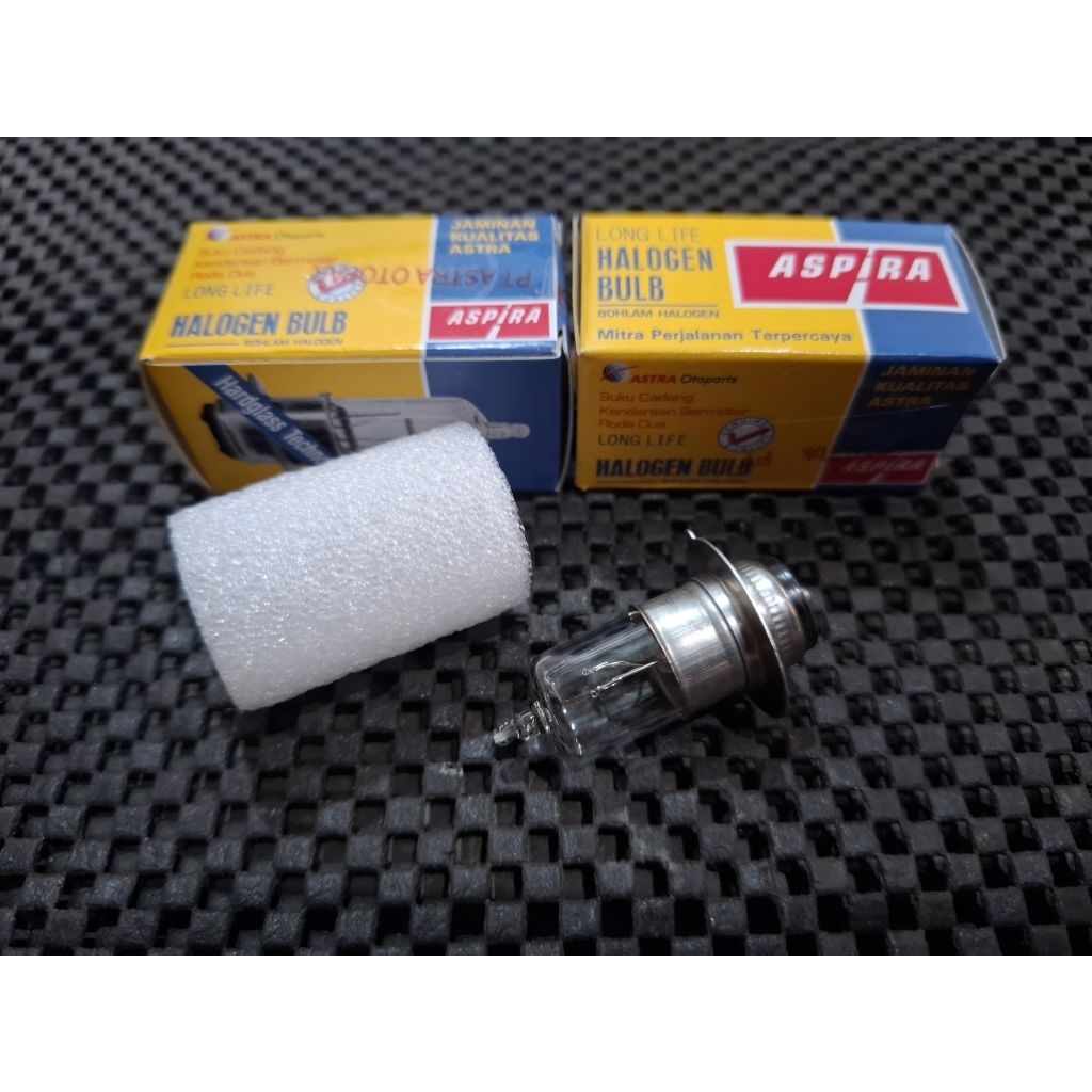 Bohlam Depan ASPIRA - Lampu Depan HOLOGEN 12Volt- 25Watt All Motor Bebek / Matic