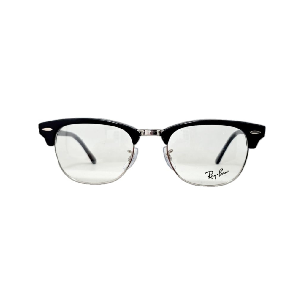Frame Kacamata Clubmaster Rayban Original Rb5154 2000 51-21-145 Black on silver