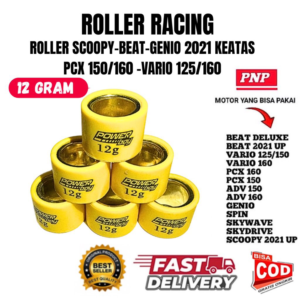 Roller Beat 12Gram Roller RACING Scoopy 12gram roller beat scoopy thn 2021keatas