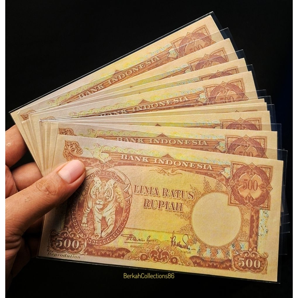 souvenir uang 500 rupiah  seri hewan macan /uang mainan /bukan asli