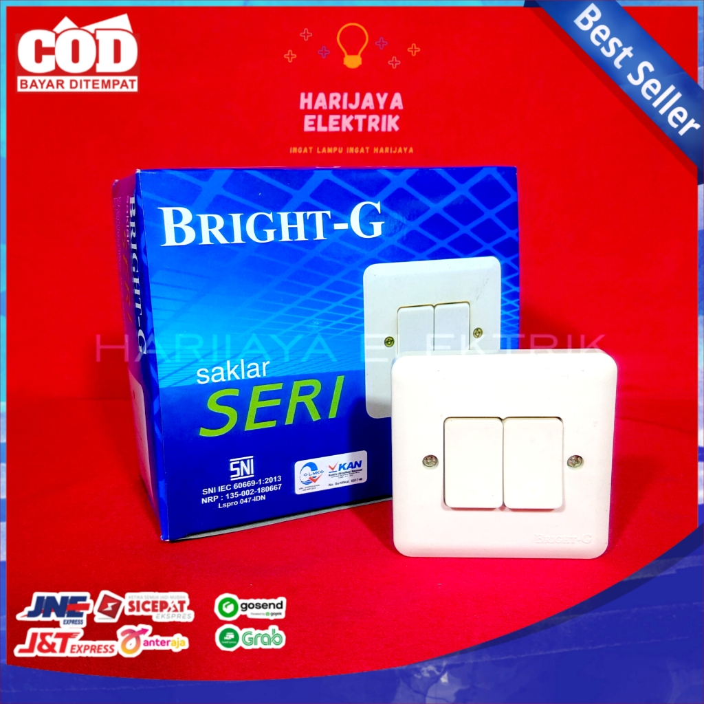 BRIGHT-G Saklar Seri Inbow / Tanam / Saklar Double IB Bright G 802