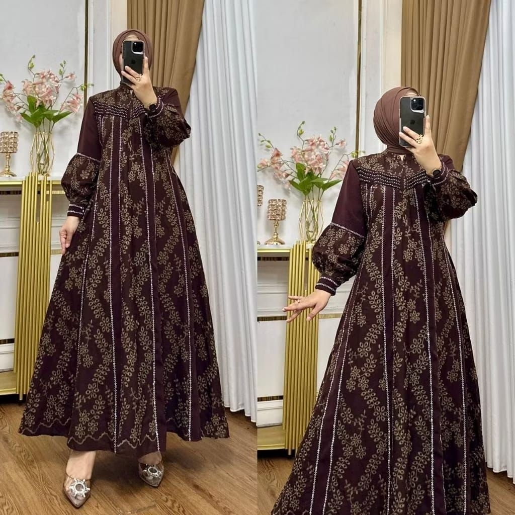 gamis bordir terbaru by ELKA exclusive