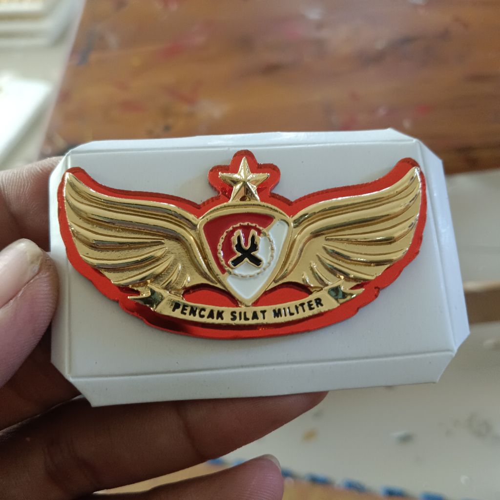 brevet wing pin psm pencak silat militer dasar mika mirror