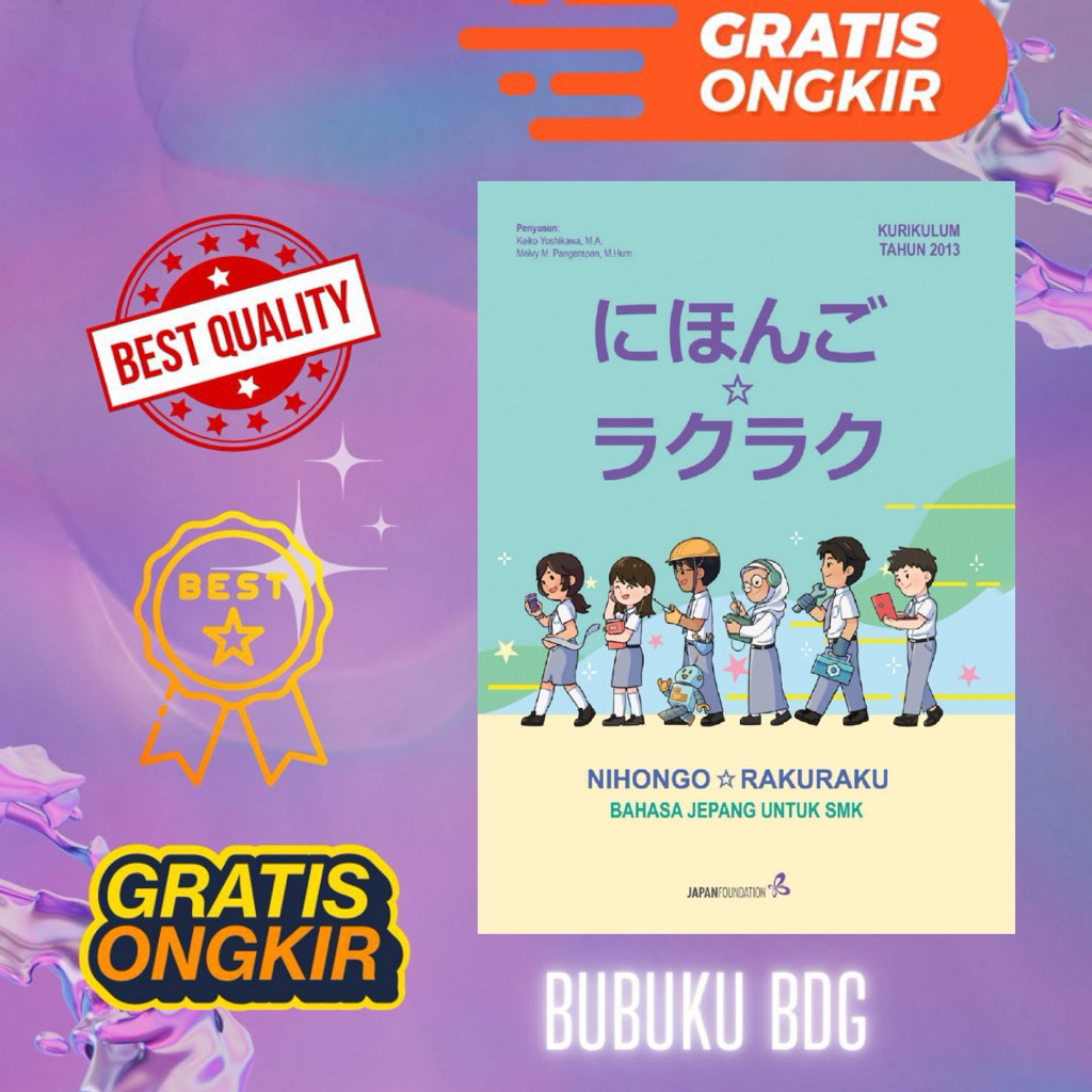 Buku NIHONGO RAKURAKU Bahasa Jepang Itu Gampang Untuk SMK Kurikulum 2013